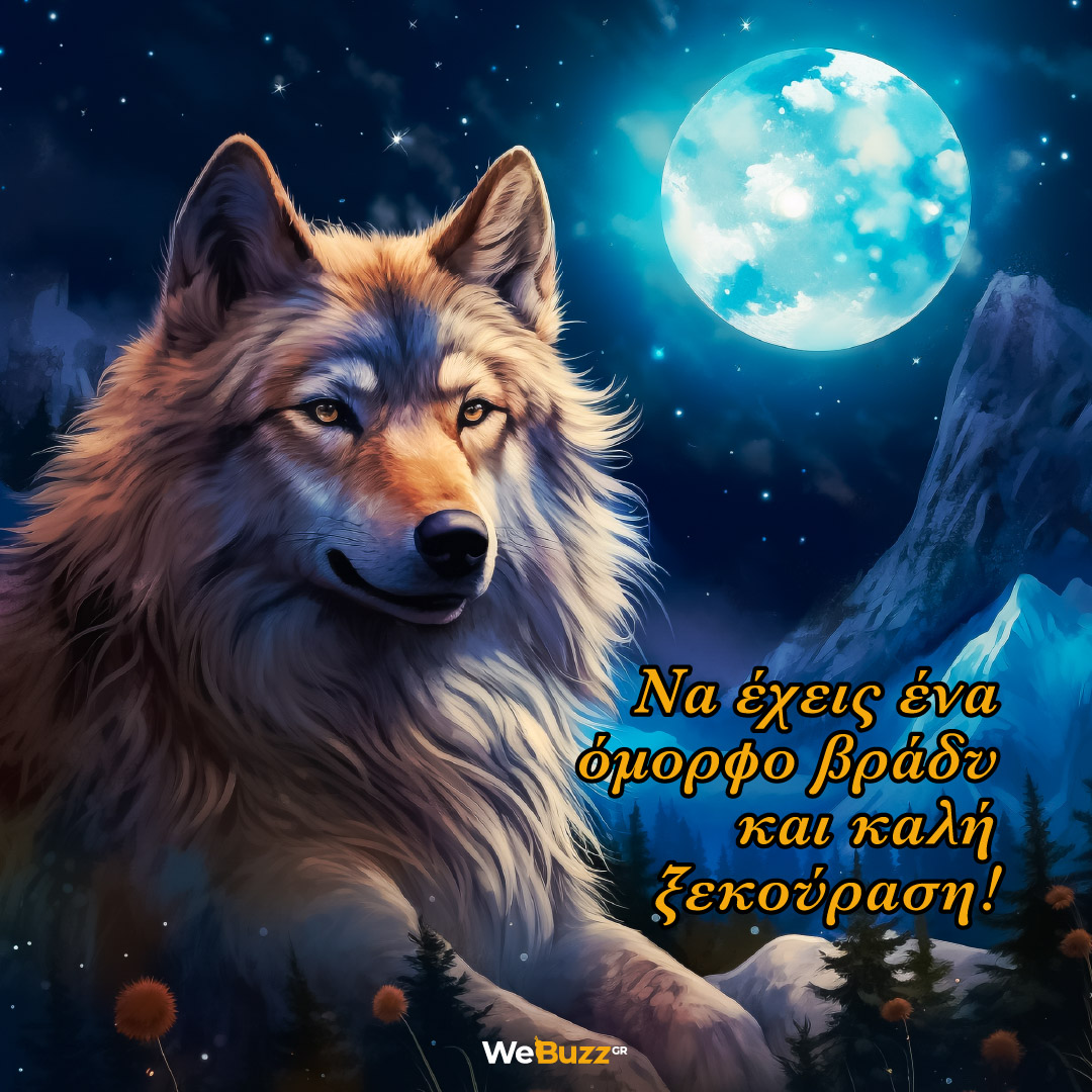 Να έχεις ένα όμορφο βράδυ και καλή ξεκούραση!