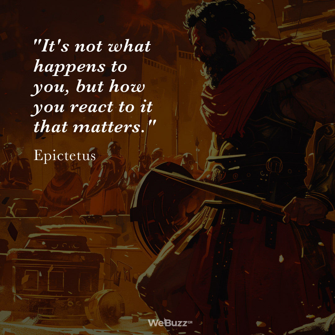 It's not what happens to you, but how you react to it that matters - Epictetus