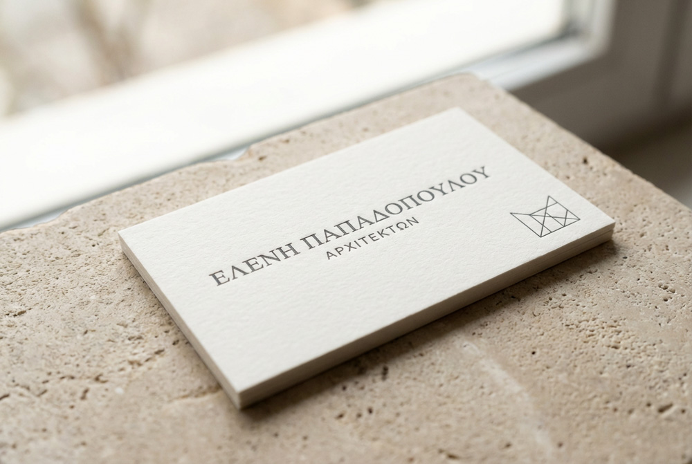 Τι ξεχωρίζει έναν απλό σχεδιασμό επαγγελματικής κάρτας από έναν πραγματικά αποτελεσματικό; Μια σύγχρονη ματιά στη δύναμη της λεπτομέρειας.