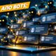 Bots στα σχόλια: ενδεικτική εικόνα AI με λογαριασμούς και μηνύματα σε laptop