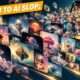 AI slop: ενδεικτική εικόνα AI με επαναλαμβανόμενες εικόνες γύρω από κινητό